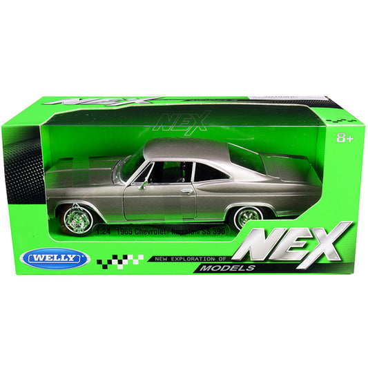 1965 Chevrolet Impala SS 396 Gray Metallic "NEX Models" 1/24 Diecast Model Car by Welly