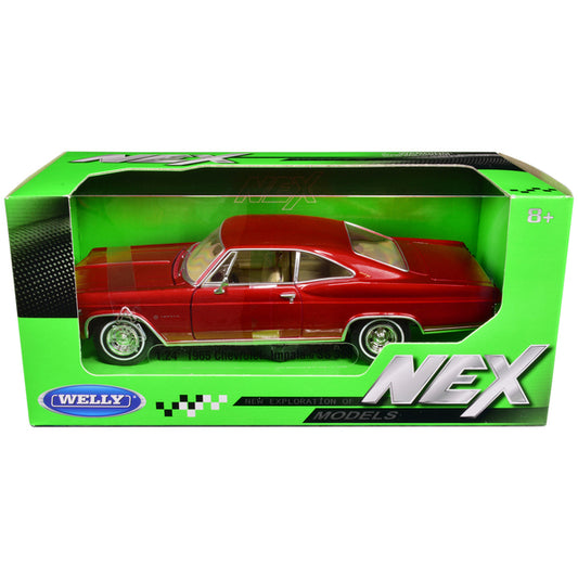 1965 Chevrolet Impala SS 396 Red Metallic "NEX Models" 1/24 Diecast Model Car by Welly