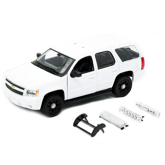 2008 Chevrolet Tahoe Unmarked Police Car White 1/24 Diecast Model Car by Welly