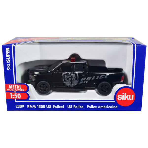 RAM 1500 Pickup Truck Police Black "Raw Law" 1/50 Diecast Model Car by Siku