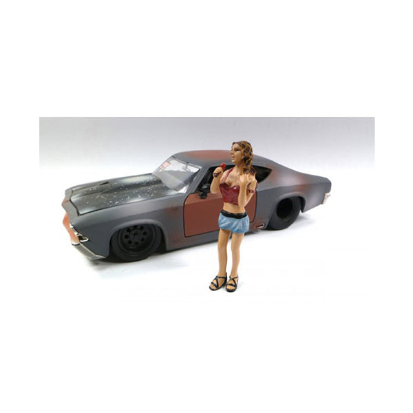 Look Out Girl Monica Figure For 1:24 Scale Diecast Car Models by American Diorama