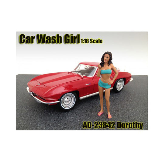 Car Wash Girl Dorothy Figurine for 1/18 Scale Models by American Diorama