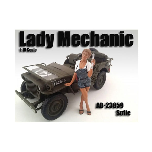 Lady Mechanic Sofie Figure For 1:18 Scale Models by American Diorama