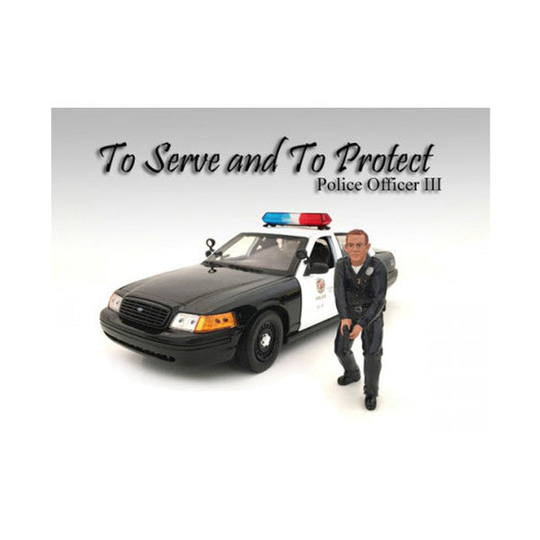 Police Officer III Figure For 1:18 Scale Models by American Diorama