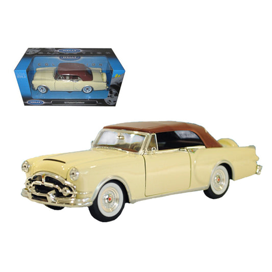 1953 Packard Caribbean Soft Top Cream 1/24 Diecast Car Model by Welly