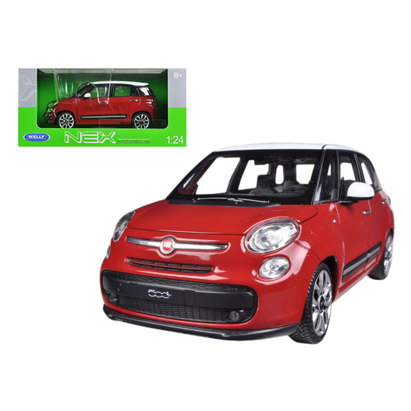 2013 Fiat 500L Red 1/24 Diecast Car Model by Welly