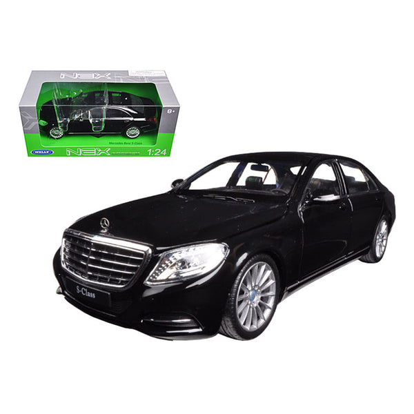 Mercedes Benz S Class with Sunroof Black "NEX Models" 1/24 Diecast Model Car by Welly