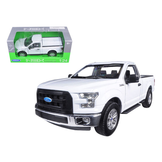 2015 Ford F-150 Regular Cab Pickup Truck White 1/24-1/27 Diecast Model Car by Welly