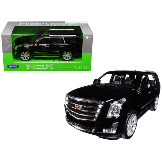 2017 Cadillac Escalade with Sunroof Black 1/24-1/27 Diecast Model Car by Welly