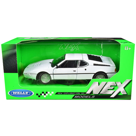 BMW M1 Coupe White "NEX Models" 1/24 Diecast Model Car by Welly