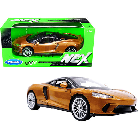 McLaren GT Gold Metallic with Black Top "NEX Models" 1/24 Diecast Model Car by Welly