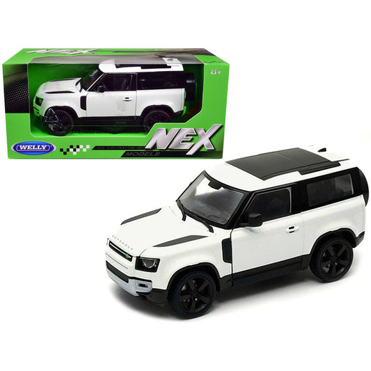 2020 Land Rover Defender Cream White "NEX Models" 1/24 Diecast Model Car by Welly