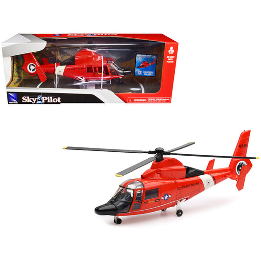 Eurocopter Dauphin HH-65C Helicopter Red "United States Coast Guard" "Sky Pilot" Series 1/48 Diecast Model by New Ray