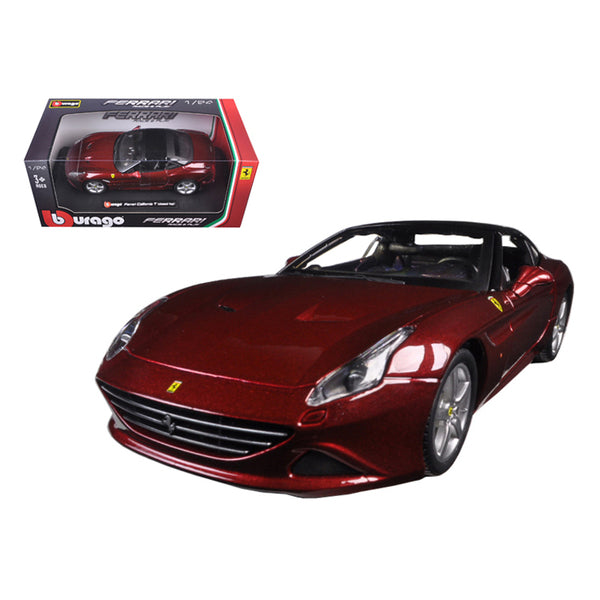 Ferrari California T Burgundy Closed Top 1/24 Diecast Model Car by Bburago