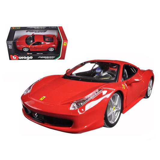 Ferrari 458 Italia Red 1/24 Diecast Model Car by Bburago