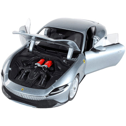 Ferrari Roma Gray Metallic "Race + Play" Series 1/24 Diecast Model Car by Bburago