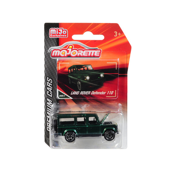 Land Rover Defender 110 Metallic Green "Premium Cars" 1/60 Diecast Model Car by Majorette