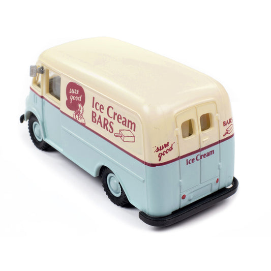 International Metro Van Light Blue and Cream with Red Stripes "Ice Cream Bars" 1/87 (HO) Scale Model Car by Classic Metal Works