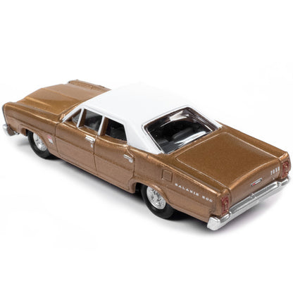 1967 Ford Galaxie Burnt Amber Metallic with White Top 1/87 (HO) Scale Model Car by Classic Metal Works