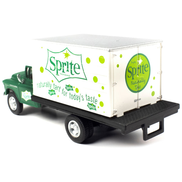 1957 Chevrolet Refrigerated Box Truck Green with White Top "Sprite" 1/87 (HO) Scale Model by Classic Metal Works