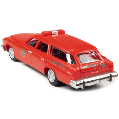 1974 Buick Estate Station Wagon Red "Fire Chief" 1/87 (HO) Scale Model by Classic Metal Works