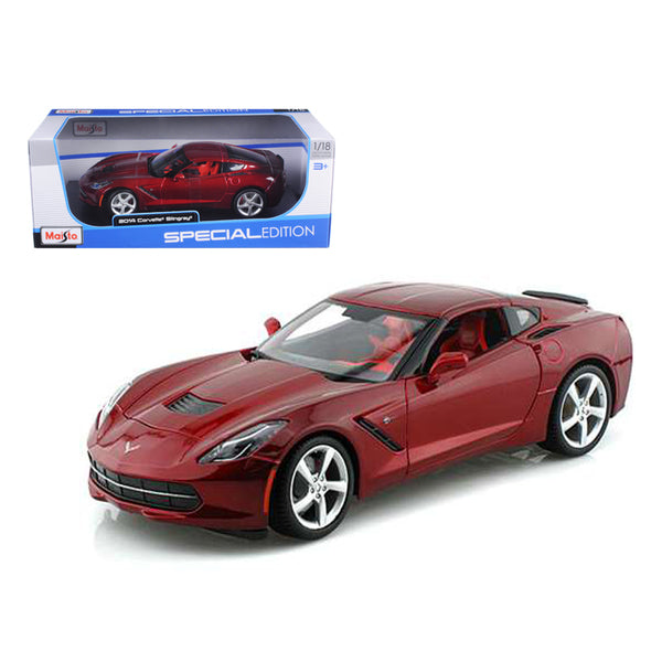 2014 Chevrolet Corvette C7 Stingray Metallic Red 1/18 Diecast Model Car by Maisto