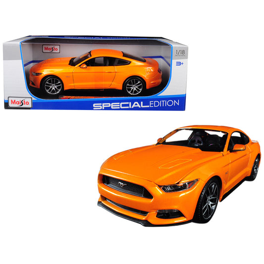 2015 Ford Mustang GT 5.0 Orange Metallic "Special Edition" 1/18 Diecast Model Car by Maisto