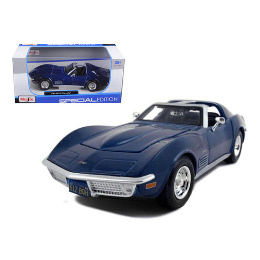 1970 Chevrolet Corvette Blue 1/24 Diecast Model Car by Maisto