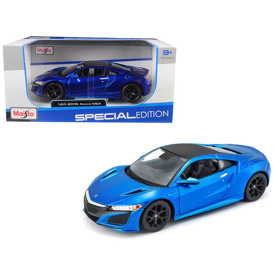 2018 Acura NSX Blue with Black Top 1/24 Diecast Model Car by Maisto