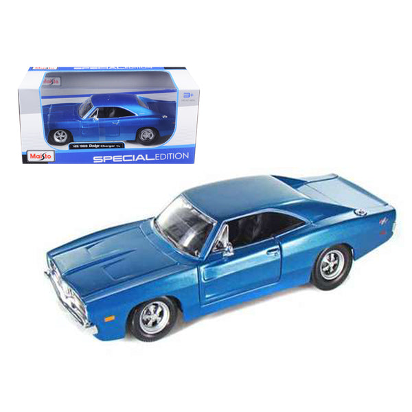 1969 Dodge Charger R/T Hemi Blue 1/25 Diecast Model Car by Maisto