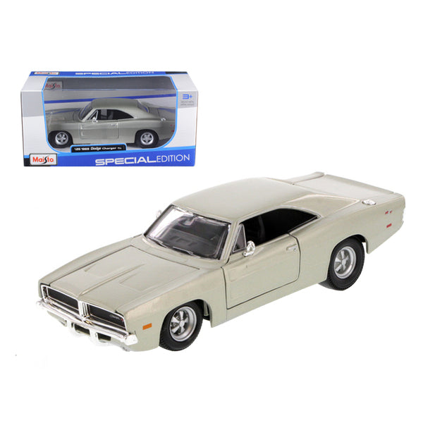 1969 Dodge Charger R/T Hemi Silver 1/25 Diecast Car Model by Maisto