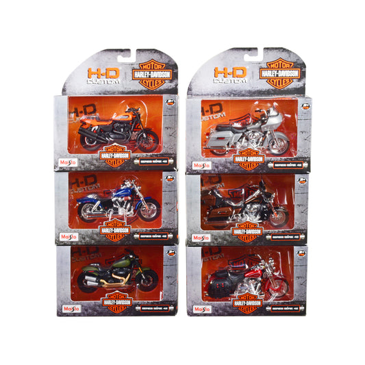 Harley-Davidson Motorcycles 6 piece Set Series 42 1/18 Diecast Motorcycle Models by Maisto