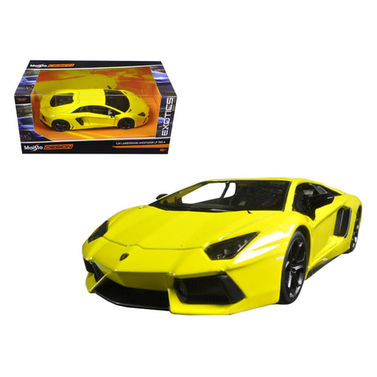 Lamborghini Aventador LP 700-4 Yellow "Exotics" 1/24 Diecast Model Car by Maisto