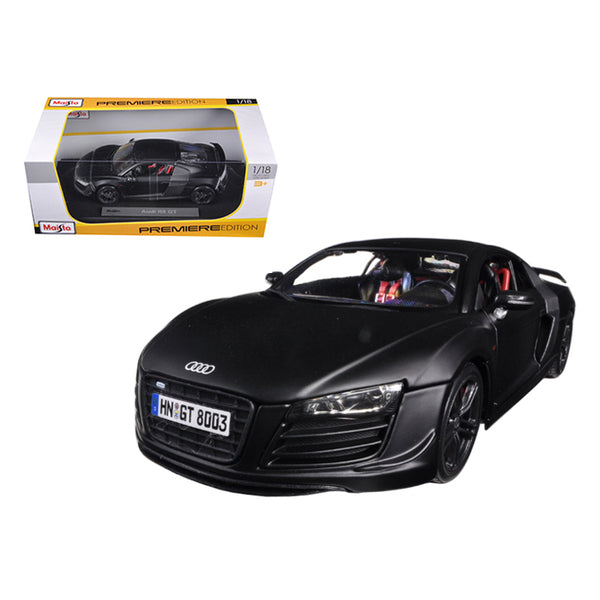 Audi R8 GT Matt Black 1/18 Diecast Model Car by Maisto