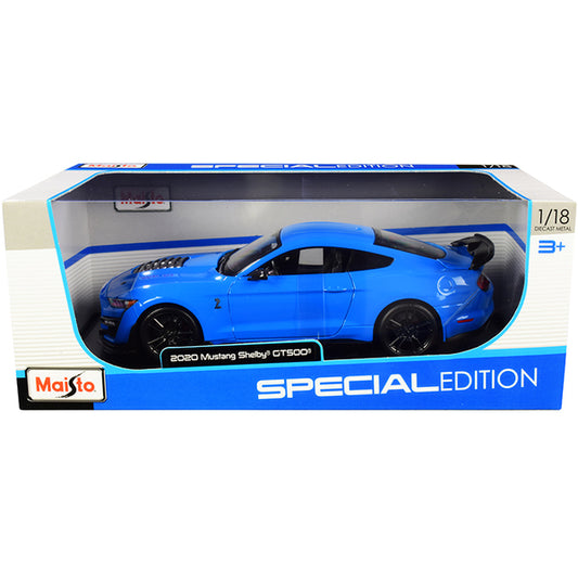 2020 Ford Mustang Shelby GT500 Light Blue "Special Edition" 1/18 Diecast Model Car by Maisto