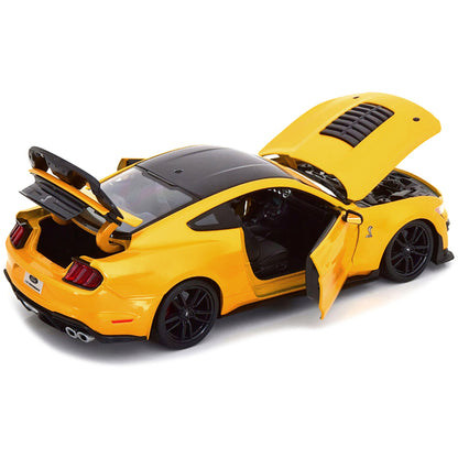 2020 Ford Mustang Shelby GT500 Yellow with Black Top "Special Edition" 1/18 Diecast Model Car by Maisto