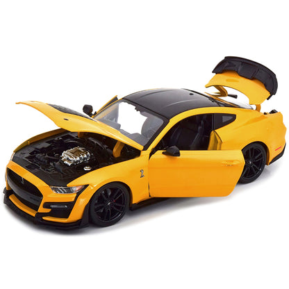 2020 Ford Mustang Shelby GT500 Yellow with Black Top "Special Edition" 1/18 Diecast Model Car by Maisto