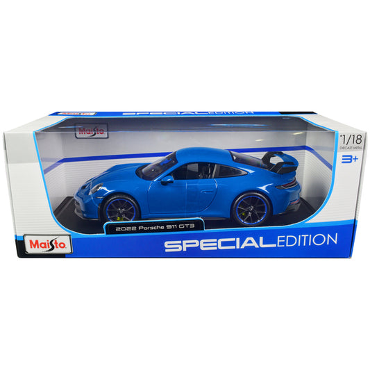 2022 Porsche 911 GT3 Blue "Special Edition" 1/18 Diecast Model Car by Maisto