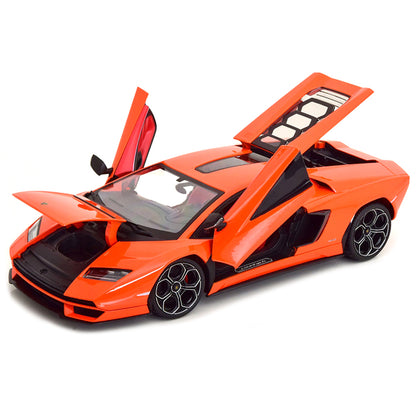 Lamborghini Countach LPI 800-4 Orange with Red Interior "Special Edition" 1/18 Diecast Model Car by Maisto