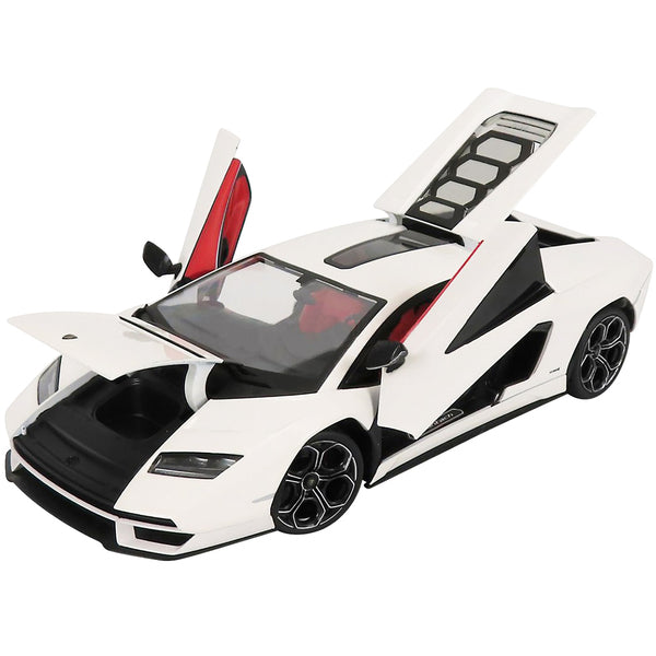 Lamborghini Countach LPI 800-4 White with Black Accents and Red Interior "Special Edition" 1/18 Diecast Model Car by Maisto