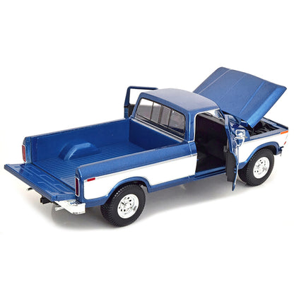 1979 Ford F-150 Ranger Pickup Truck Blue Metallic and Cream "Special Edition" 1/18 Diecast Model Car by Maisto