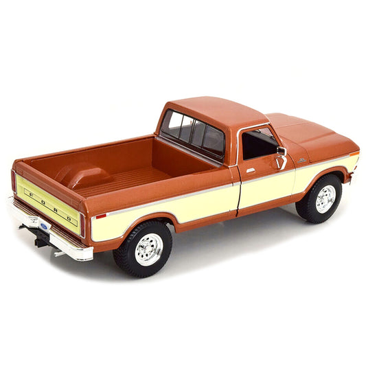 1979 Ford F-150 Ranger Pickup Truck Brown Metallic and Cream "Special Edition" 1/18 Diecast Model Car by Maisto