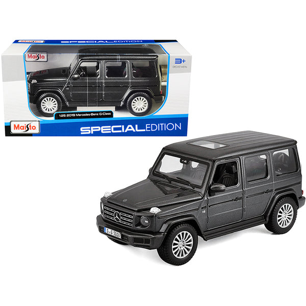 2019 Mercedes Benz G-Class with Sunroof Dark Gray Metallic 1/25 Diecast Model Car by Maisto