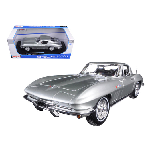 1965 Chevrolet Corvette Silver "Special Edition" 1/18 Diecast Model Car by Maisto