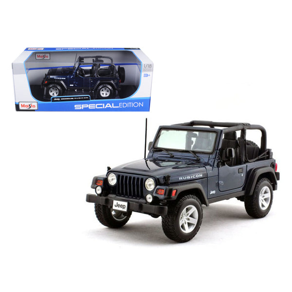 Jeep Wrangler Rubicon Deep Blue 1/18 Diecast Model Car by Maisto