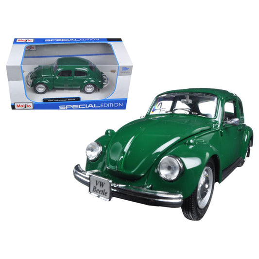 1973 Volkswagen Beetle Green 1/24 Diecast Model Car by Maisto