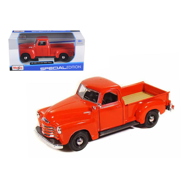 1950 Chevrolet 3100 Pickup Truck Omaha Orange 1/25 Diecast  Model Car by Maisto