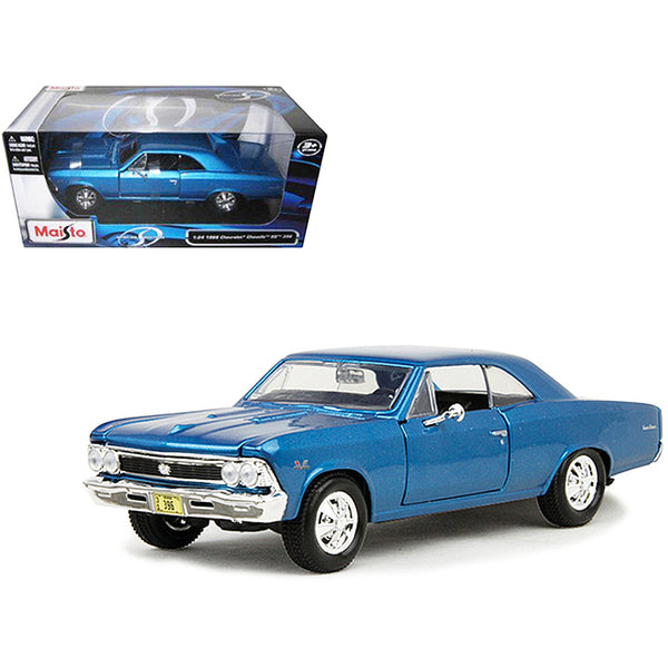 1966 Chevrolet Chevelle SS 396 Blue Metallic 1/24 Diecast Model Car by Maisto