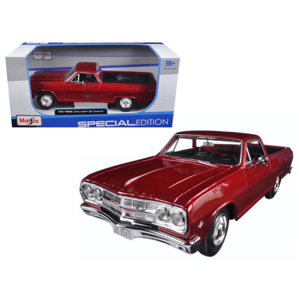 1965 Chevrolet El Camino Metallic Red 1/25 Diecast Model Car by Maisto