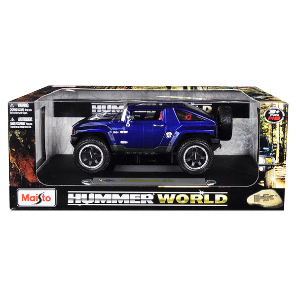 Hummer HX Concept Dark Blue Metallic "Hummer World" 1/18 Diecast Model Car by Maisto